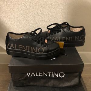 Valentino Sneakers Black Platform leather New